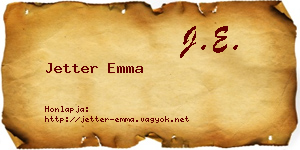 Jetter Emma névjegykártya